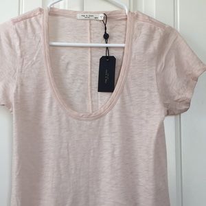 (NEW) Rag & Bone Luxe Short Sleeve Top